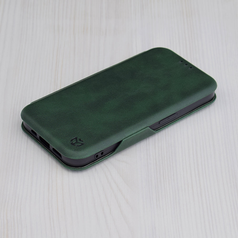 Maska za Apple iPhone 15 Pro Max, Techsuit, Safe Wallet Plus, Zelena