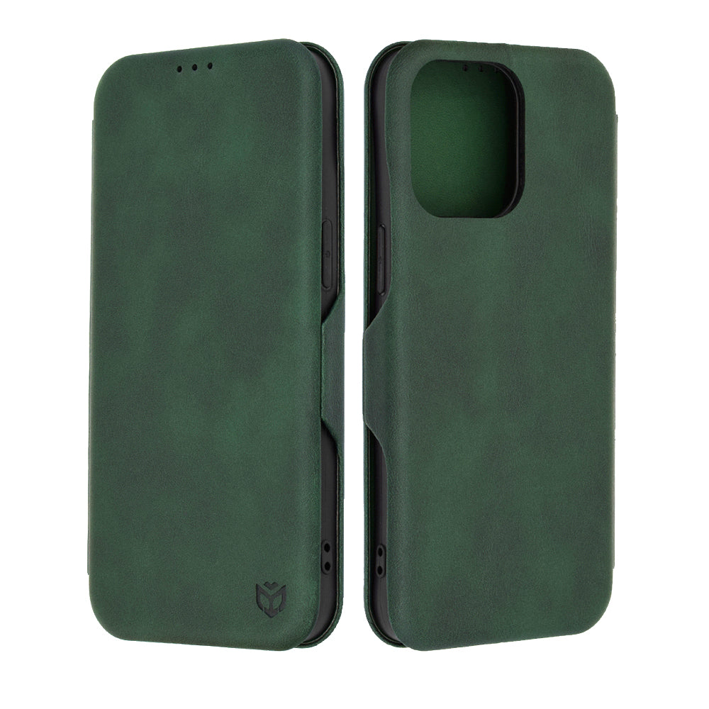 Maska za Apple iPhone 15 Pro Max, Techsuit, Safe Wallet Plus, Zelena