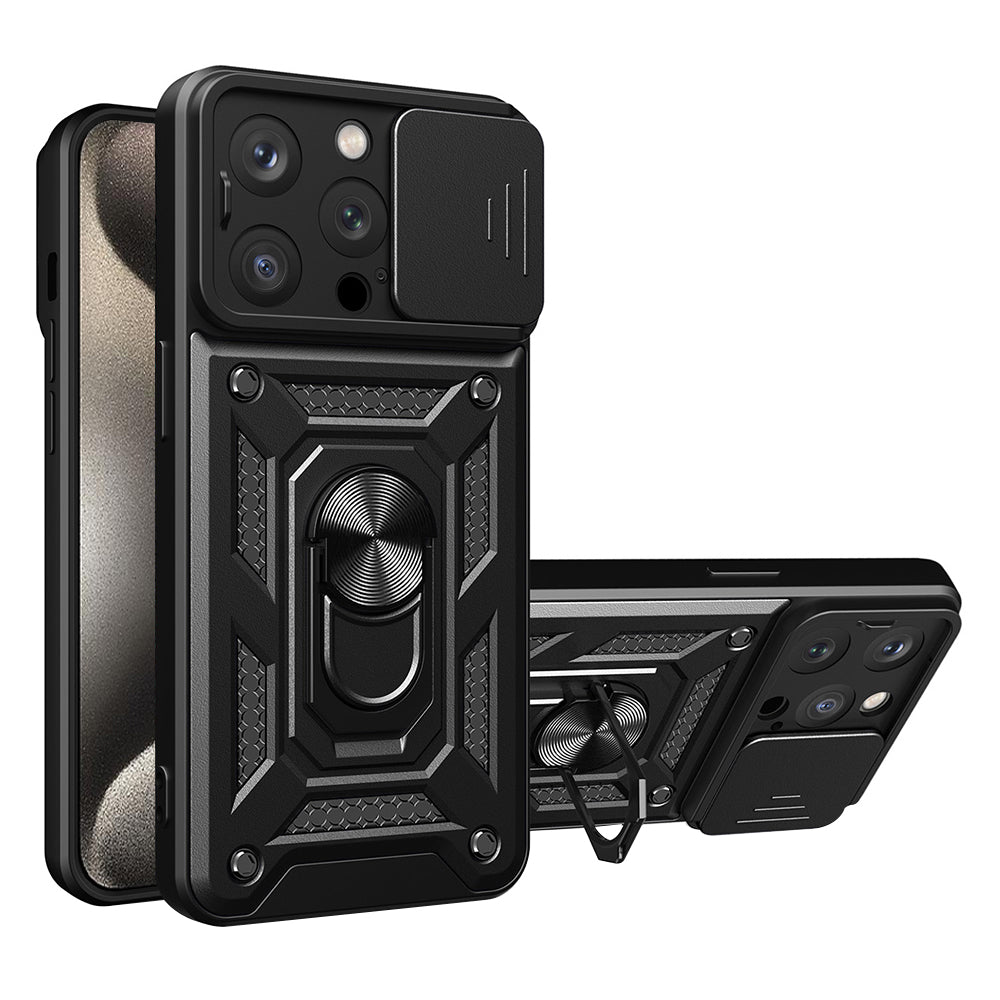 Maska za Apple iPhone 15 Pro, Techsuit, CamShield, Crna