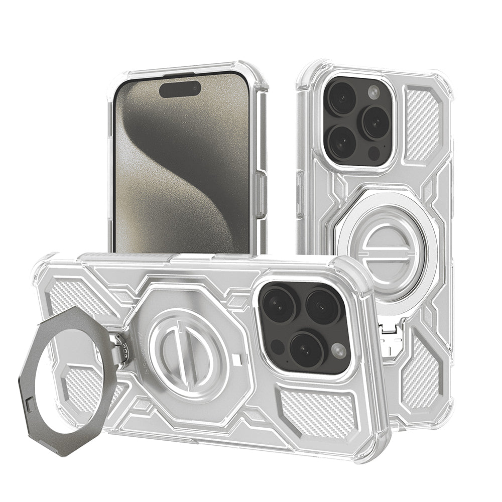 Maska za Apple iPhone 15 Pro, Techsuit, Carbon Shield Pro, Bijela