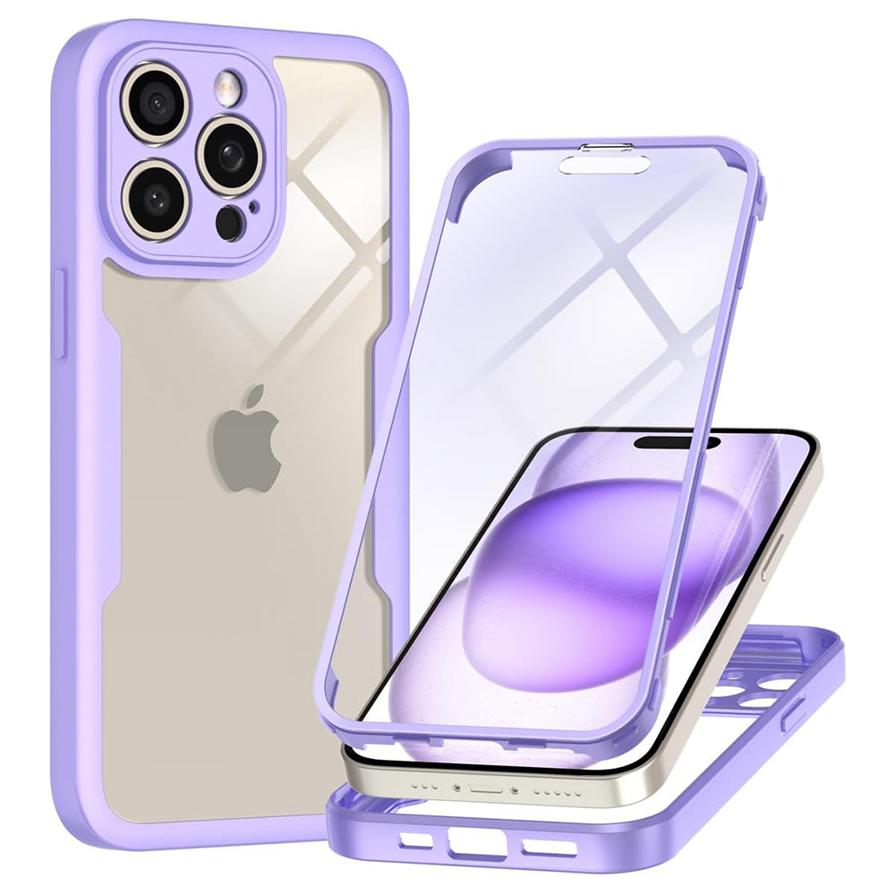 Maska za Apple iPhone 15 Pro, Techsuit, ColorVerse 360, Ljubičasta