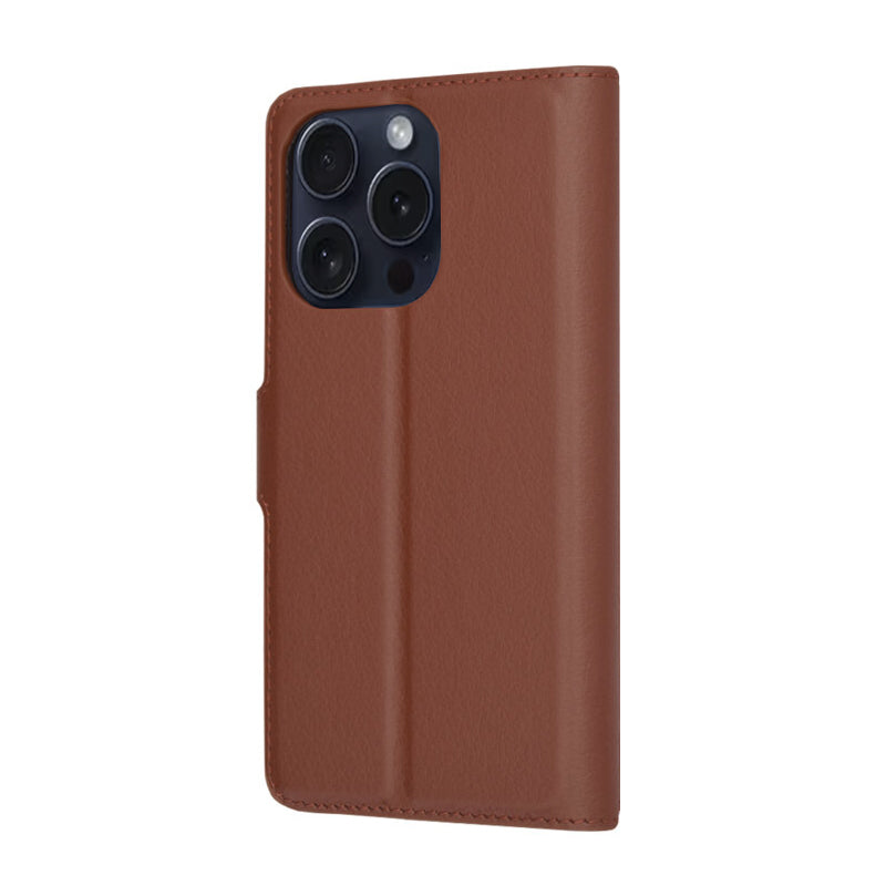 Futrola za Apple iPhone 15 Pro, Techsuit, Kožna Folio, Smeđa