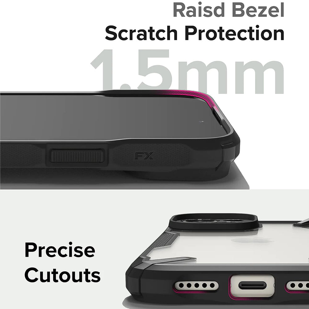 Futrola za Apple iPhone 15, Ringke, Fusion X, Crna