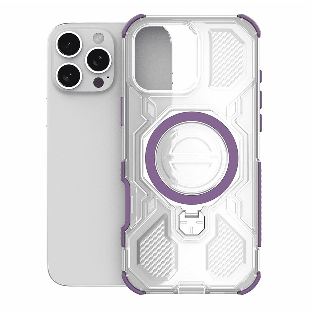 Maska za Apple iPhone 15, Techsuit, Carbon Shield Pro, Ljubičasta