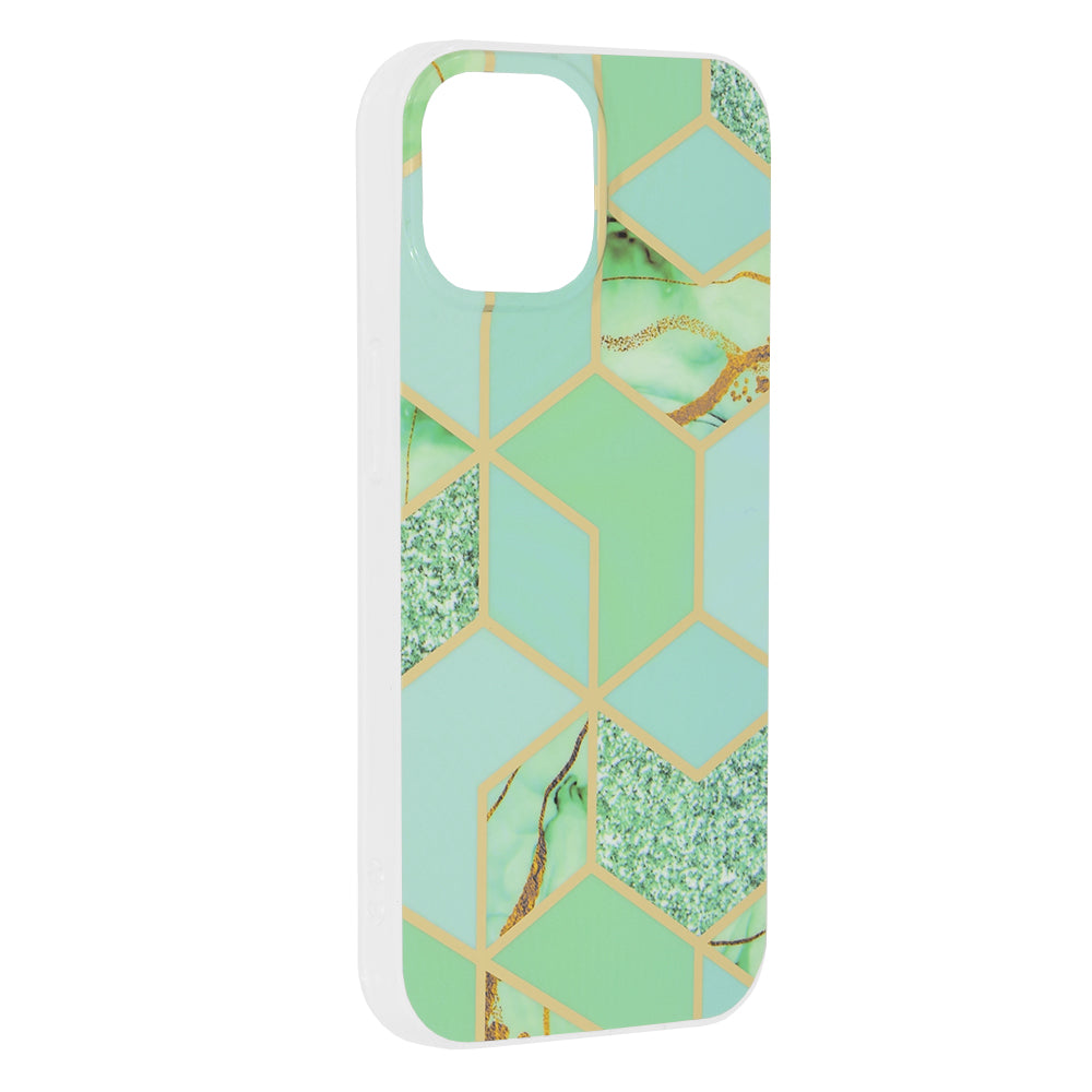 Maska za Apple iPhone 15, Techsuit, Marble, Zelena
