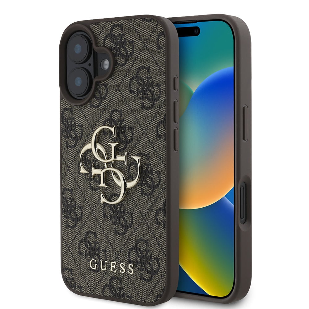Futrola za Apple iPhone 16, Guess, 4G Big Logo, Smeđa