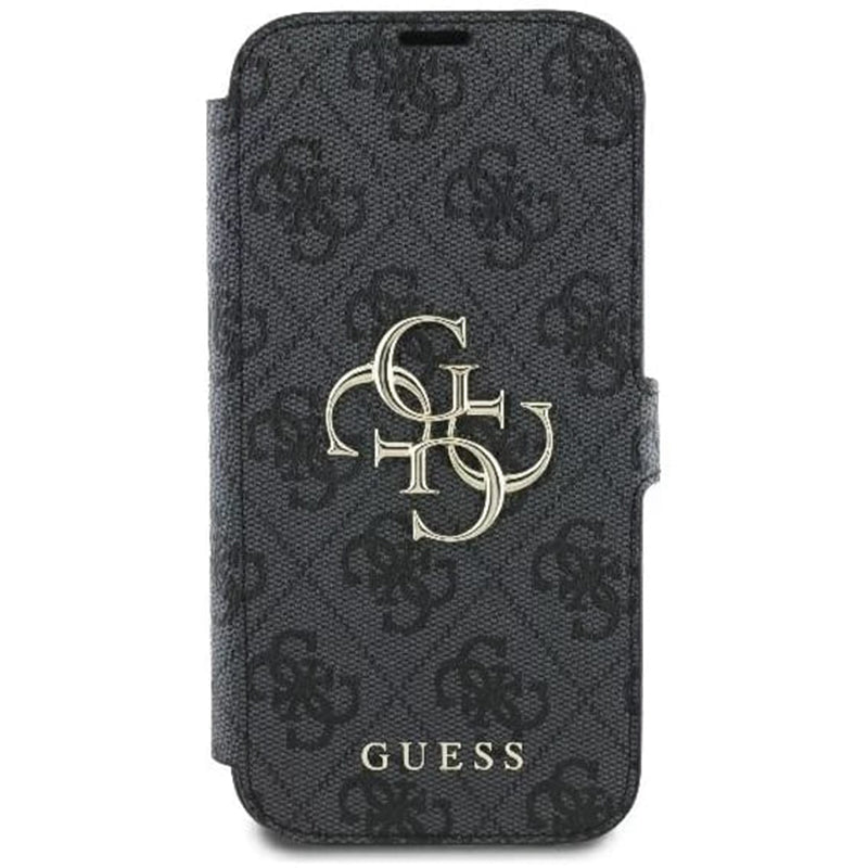 Futrola za Apple iPhone 16, Guess, 4G Book, Crna