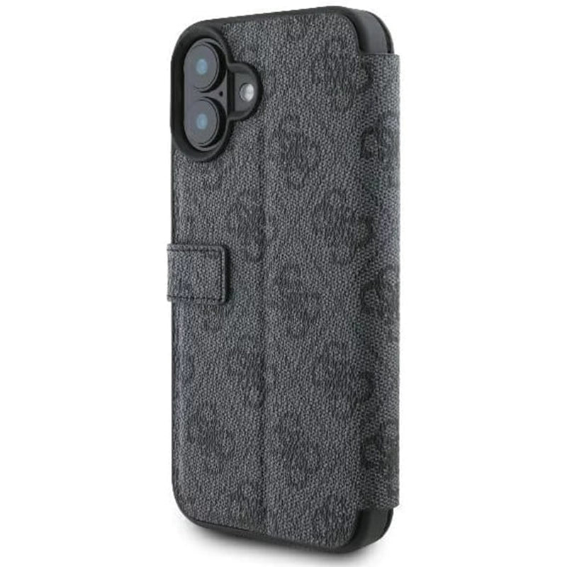 Futrola za Apple iPhone 16, Guess, 4G Book, Crna