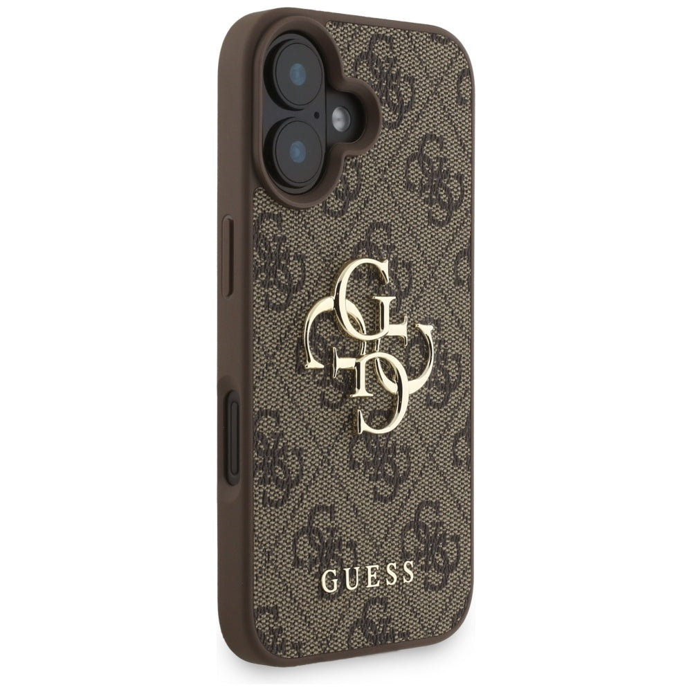 Futrola za Apple iPhone 16, Guess, 4G Classic Logo with Strap, Smeđa