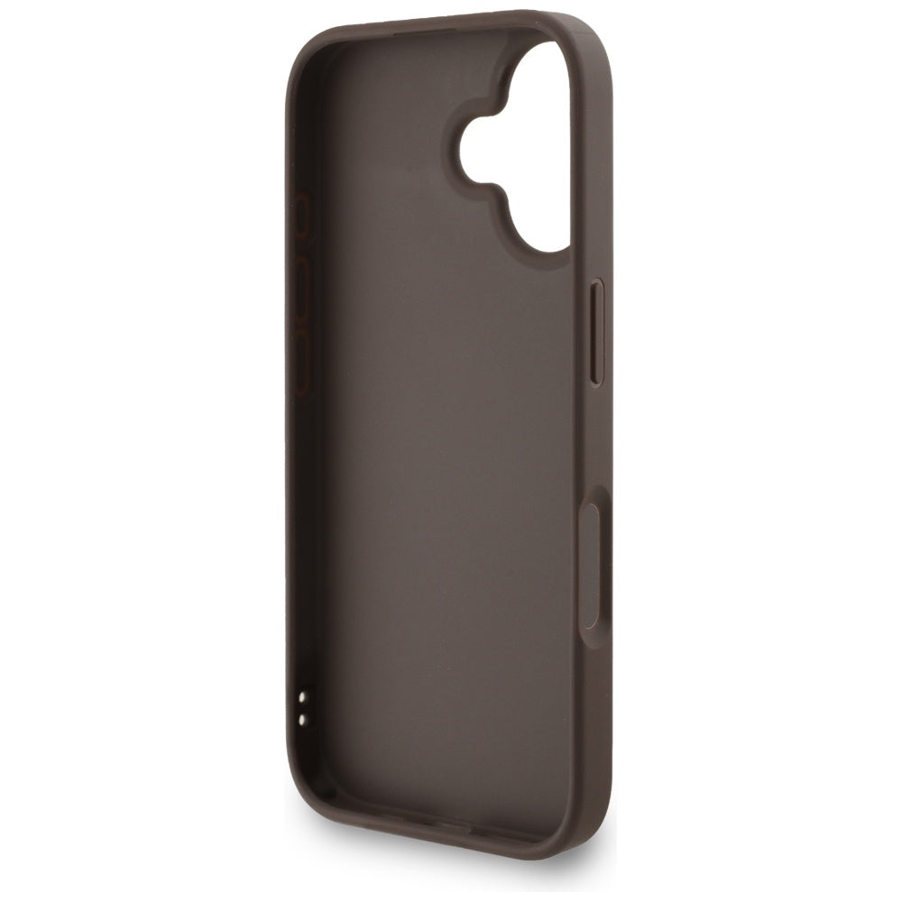Futrola za Apple iPhone 16, Guess, 4G Classic Logo with Strap, Smeđa