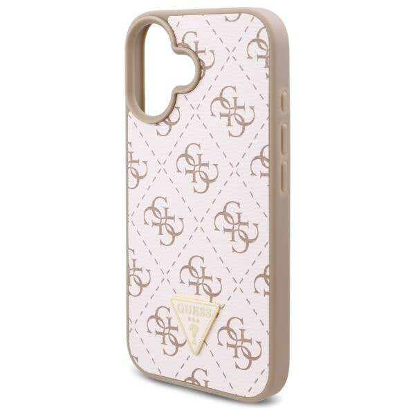 Futrola za Apple iPhone 16, Guess, 4G Triangle Logo, Bijela