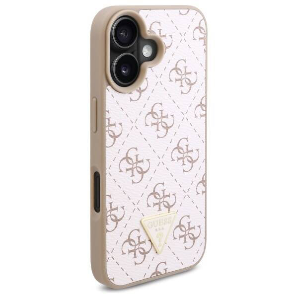 Futrola za Apple iPhone 16, Guess, 4G Triangle Logo, Bijela