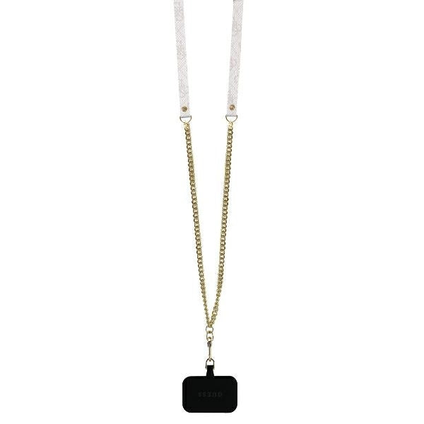 Futrola za Apple iPhone 16, Guess, Crossbody 4G Triangle Strass, Plava