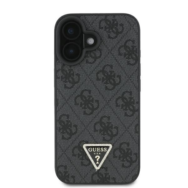 Futrola za Apple iPhone 16, Guess, Crossbody 4G Triangle Strass, Crna