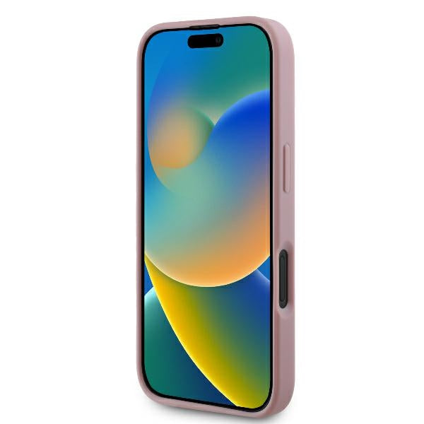 Futrola za Apple iPhone 16, Guess, Fixed Glitter Big 4G, Roza