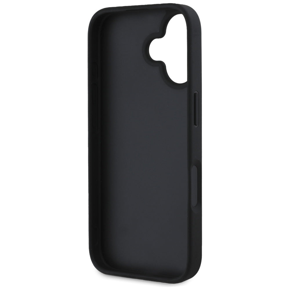 Futrola za Apple iPhone 16, Guess, Grained Big 4G Logo Small Classic Logo, Crna