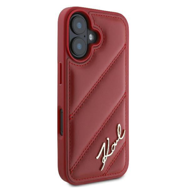Futrola za Apple iPhone 16, Karl Lagerfeld, Diagonal Quilted Script, Rosie