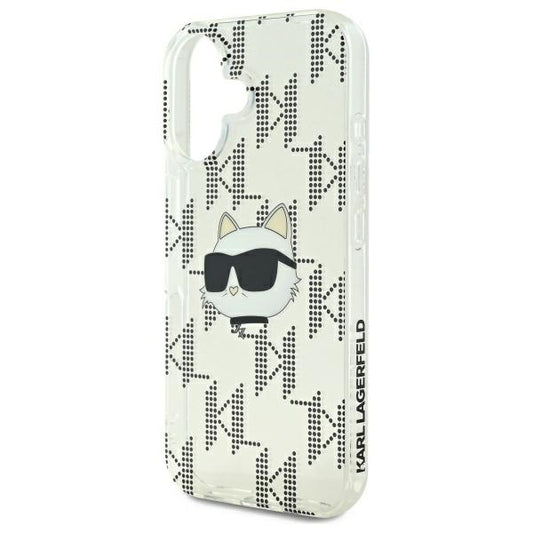 Futrola za Apple iPhone 16, Karl Lagerfeld, IML Luxury Electroplated Choupette's Head, Prozirna