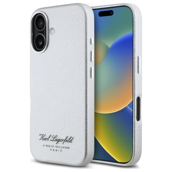 Futrola za Apple iPhone 16, Karl Lagerfeld, RSG, Siva