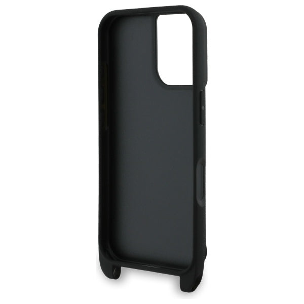 Futrola za Apple iPhone 16, Karl Lagerfeld, Saffiano Crossbody Metal Pin Karl & Choupette, Bijela