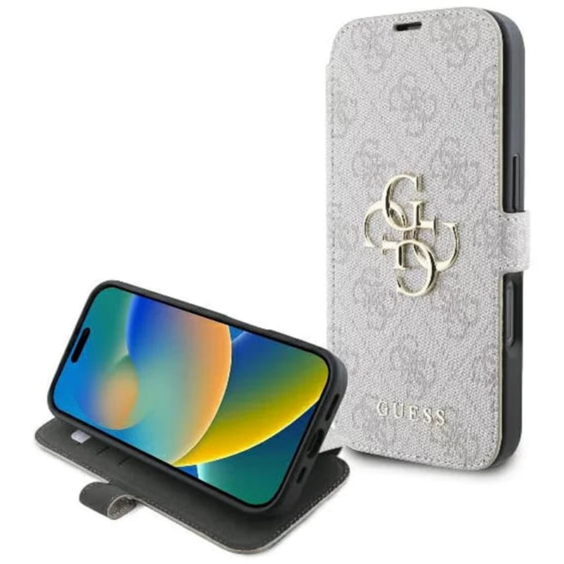 Futrola za Apple iPhone 16 Plus, Guess, 4G Book, Roza