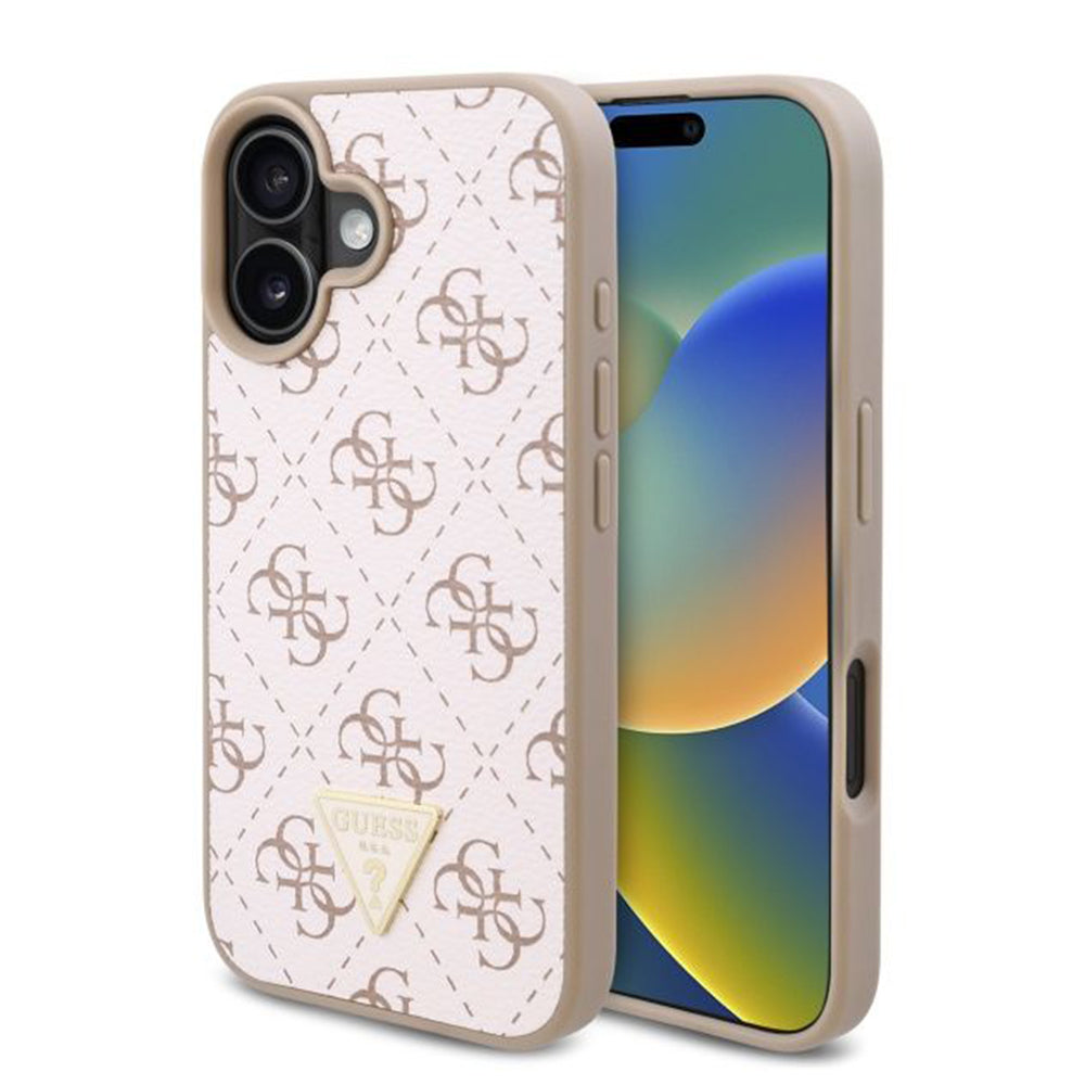 Futrola za Apple iPhone 16 Plus, Guess, 4G Triangle Logo, Bijela