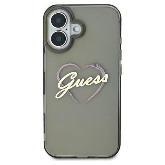 Futrola za Apple iPhone 16 Plus, Guess, IML Heart, Crna
