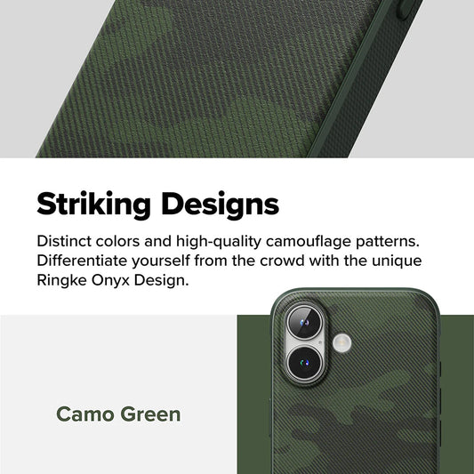 Maska za Apple iPhone 16 Plus, Ringke, Onyx Design, Zelena