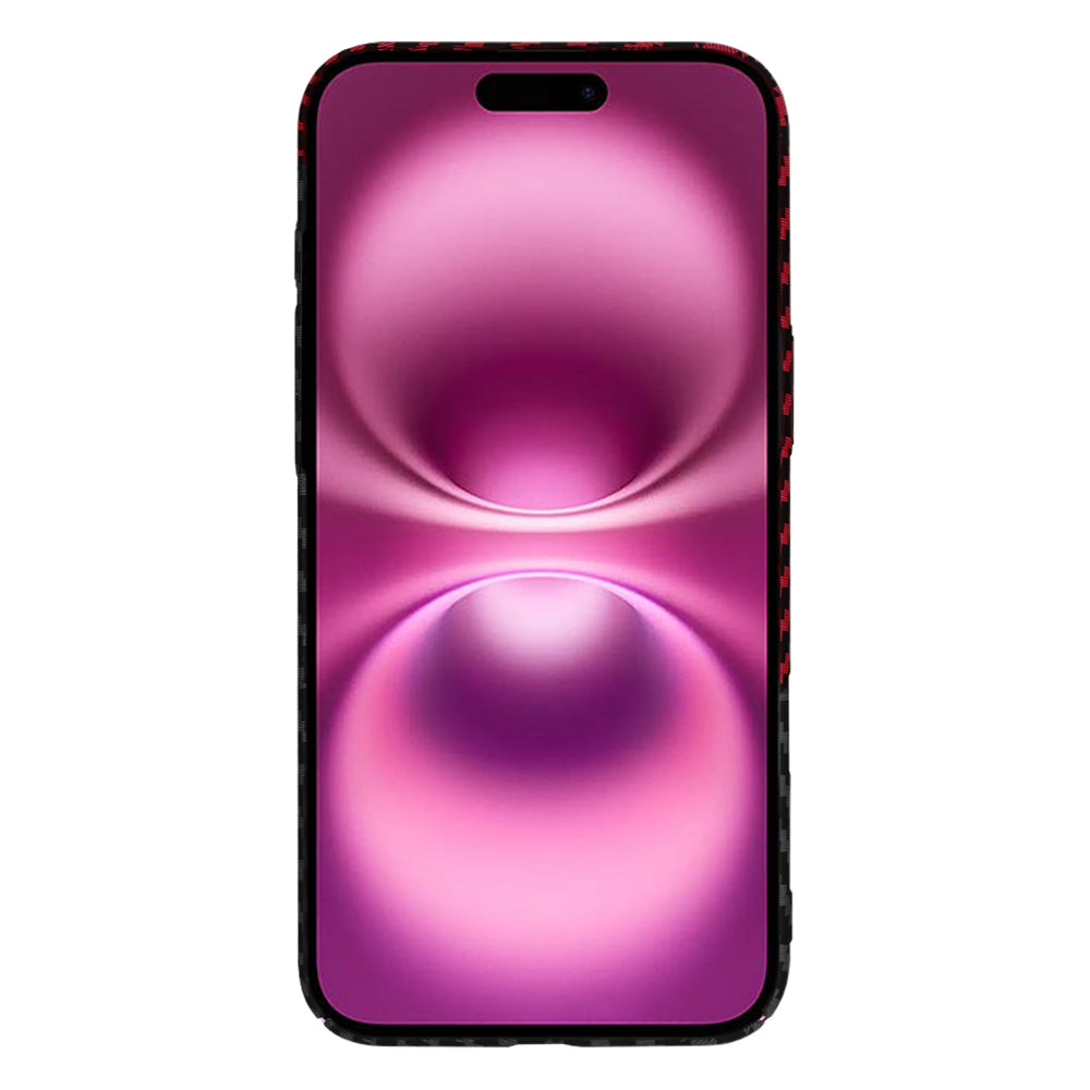 Maska za Apple iPhone 16 Plus, Techsuit, Carbonite FiberShell, Crno Crvena