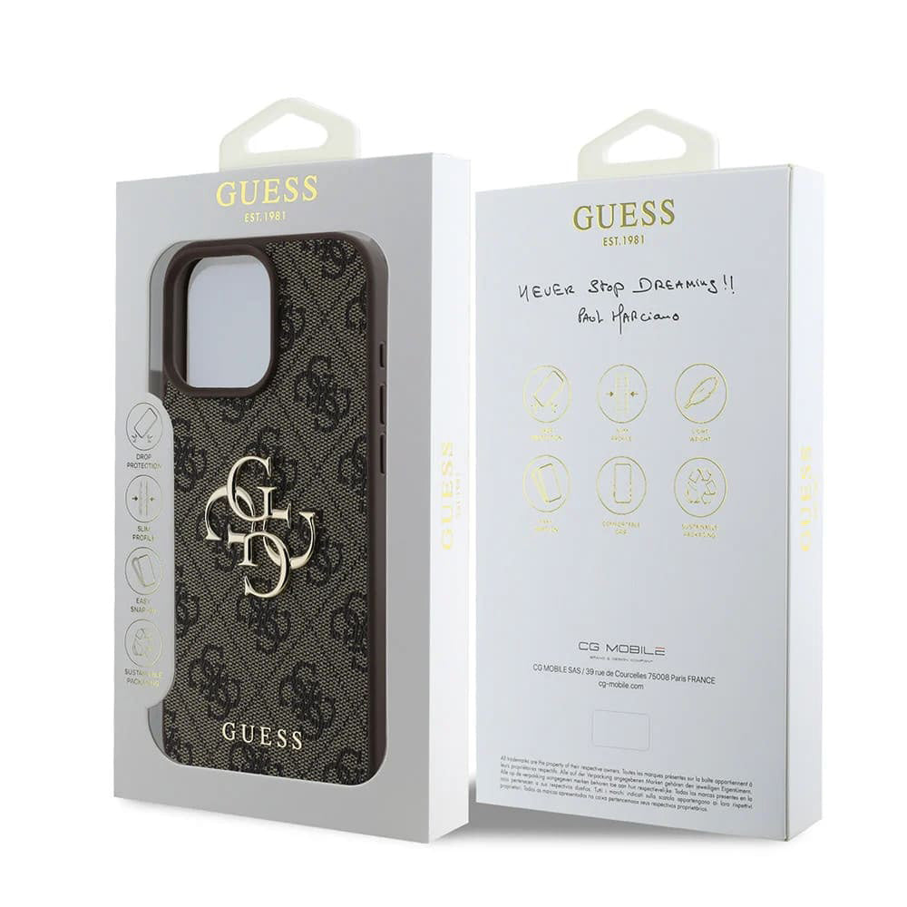 Futrola za Apple iPhone 16 Pro, Guess, 4G Big Logo, Smeđa
