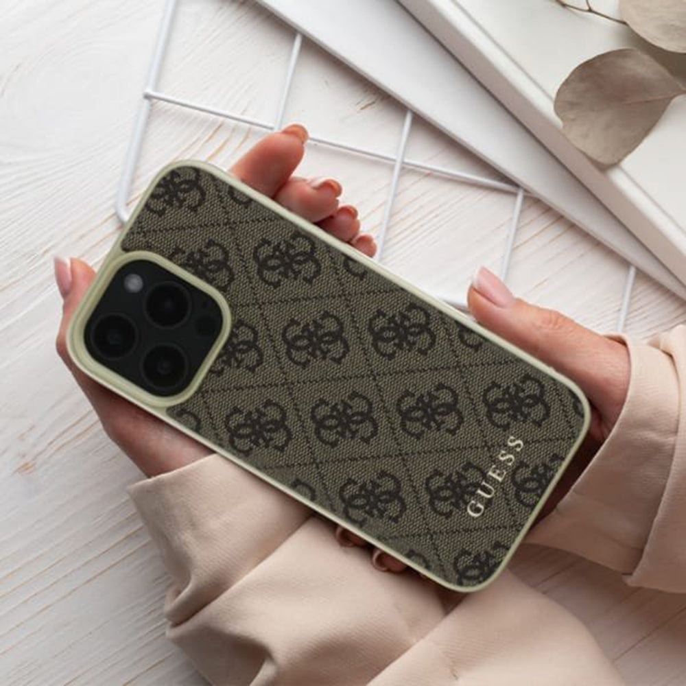 Futrola za Apple iPhone 16 Pro, Guess, 4G Charm, smeđa