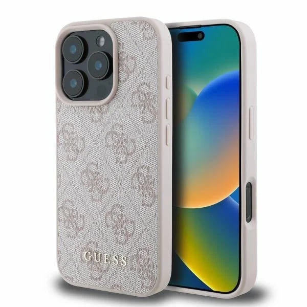 Futrola za Apple iPhone 16 Pro, Guess, 4G Classic, Roza
