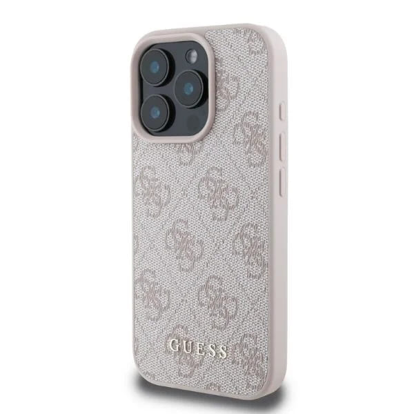Futrola za Apple iPhone 16 Pro, Guess, 4G Classic, Roza