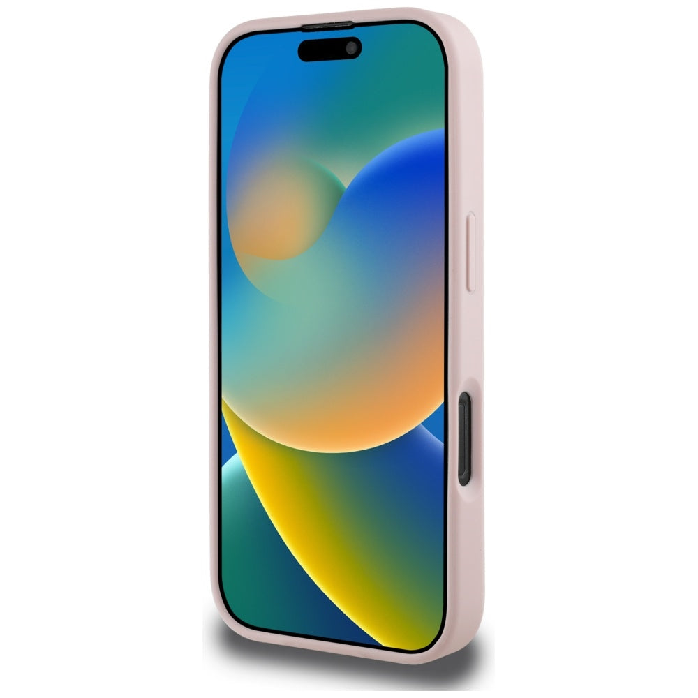 Futrola za Apple iPhone 16 Pro, Guess, 4G Grained Roses Big Logo, Roza