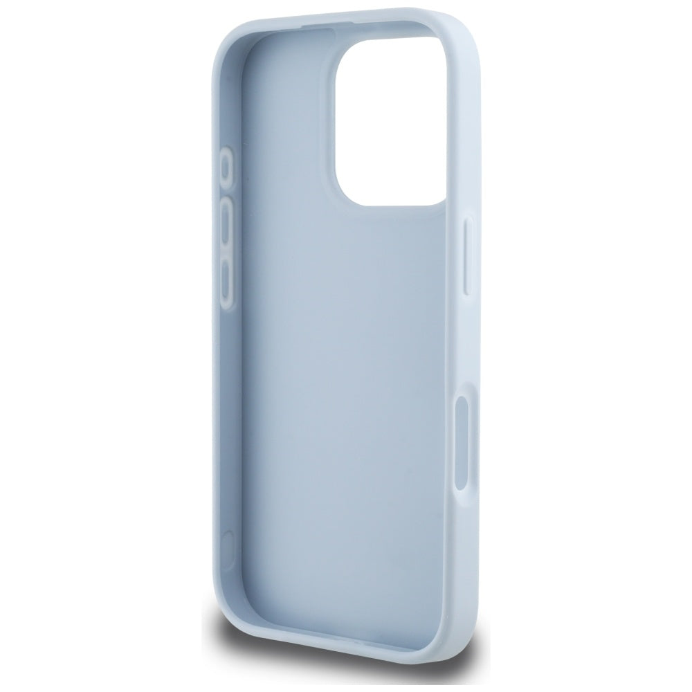 Futrola za Apple iPhone 16 Pro, Guess, Grained Big 4G Logo Small Classic Logo, Plava