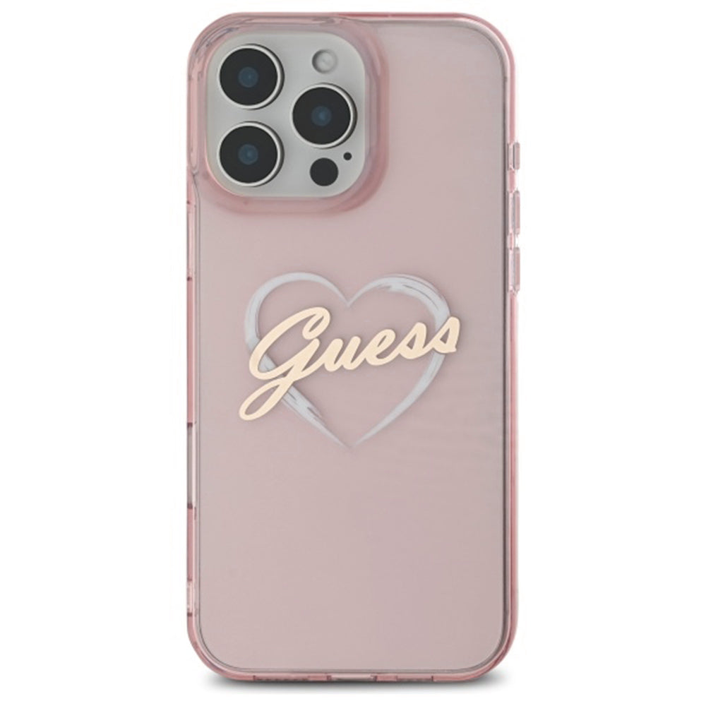 Futrola za Apple iPhone 16 Pro, Guess, IML Heart, Roza
