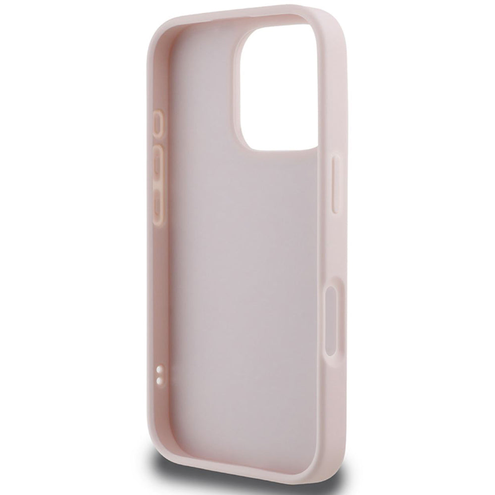 Futrola za Apple iPhone 16 Pro, Guess, Quilted Metal Logo, Roza