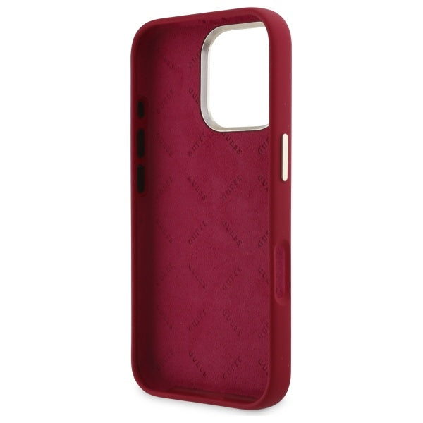 Futrola za Apple iPhone 16 Pro, Guess, Script Metal Logo, Crvena