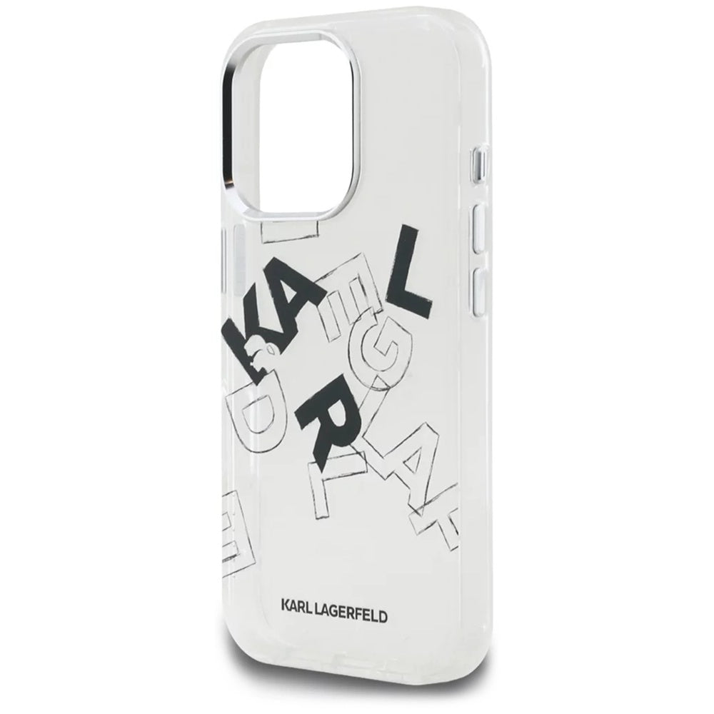 Futrola za Apple iPhone 16 Pro, Karl Lagerfeld, IML Sketched Graphic Logo, Prozirna