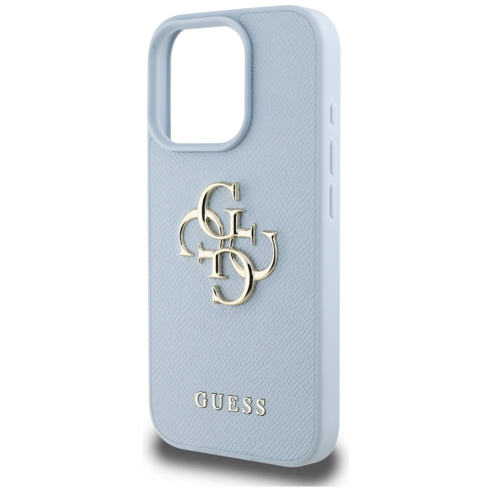Futrola za Apple iPhone 16 Pro Max, Guess, Grained Big 4G Logo Small Classic Logo, Plava
