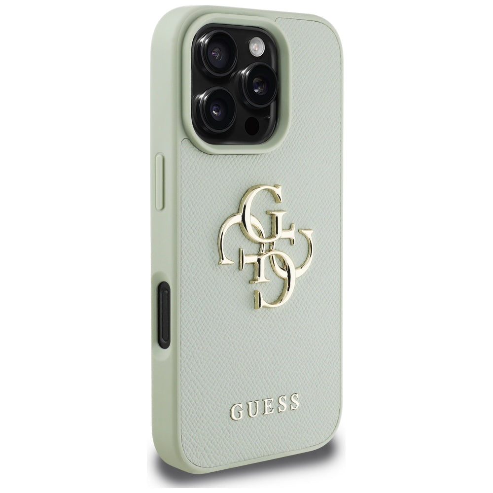 Futrola za Apple iPhone 16 Pro Max, Guess, Grained Big 4G Logo Small Classic Logo, Zelena