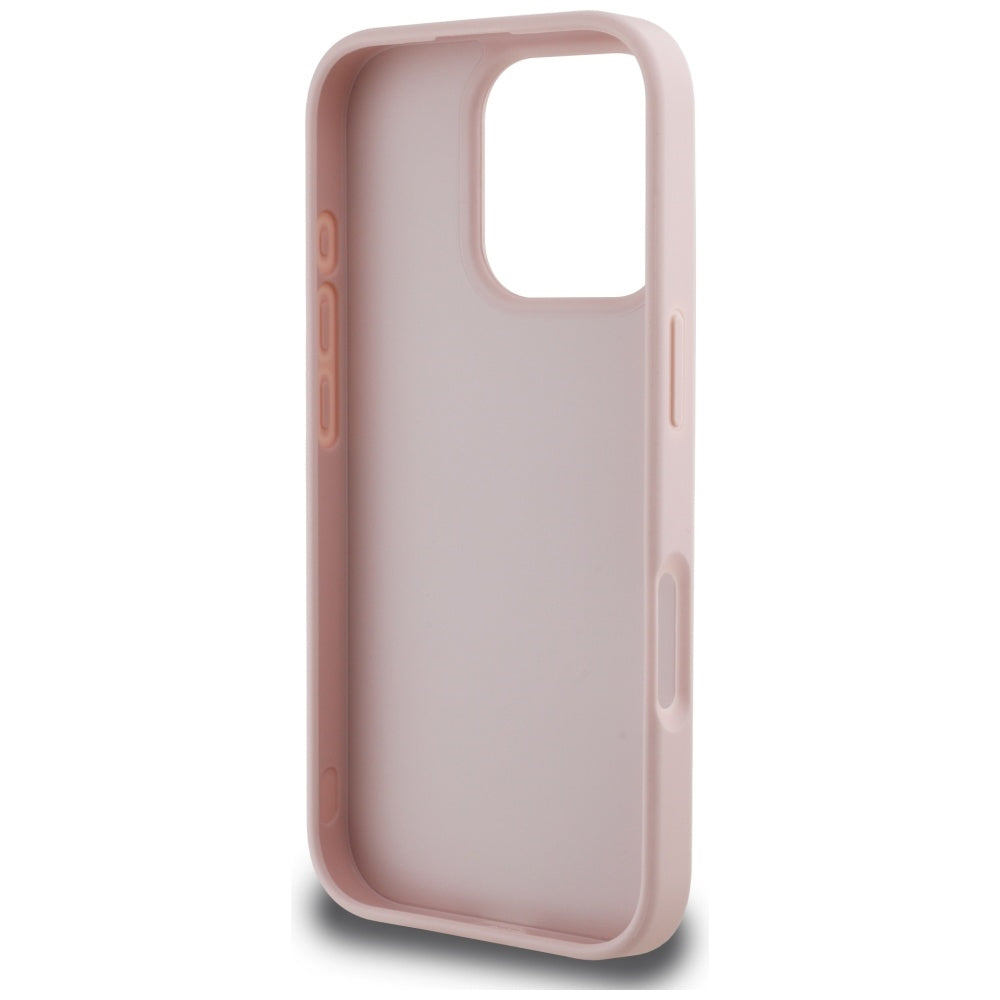 Futrola za Apple iPhone 16 Pro Max, Guess, Hot Stamp 4G Pattern Triangle Logo, Roza