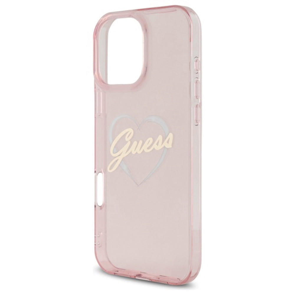 Futrola za Apple iPhone 16 Pro Max, Guess, IML Heart, Roza
