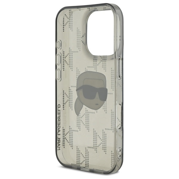 Futrola za Apple iPhone 16 Pro Max, Karl Lagerfeld, IML Luxury Electroplated Karl's Head, Crna