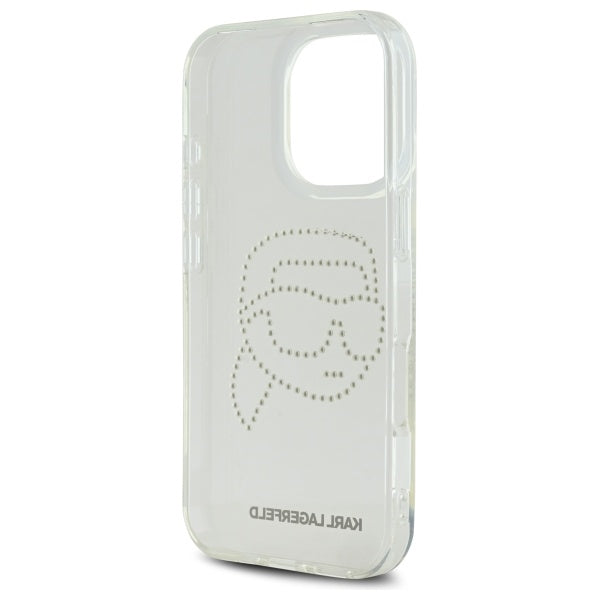 Futrola za Apple iPhone 16 Pro Max, Karl Lagerfeld, IML Rhinestones Karl's Head, Prozirna