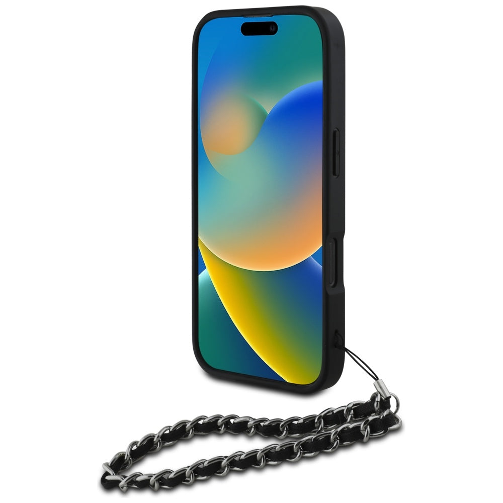 Futrola za Apple iPhone 16 Pro Max, Karl Lagerfeld, Saffiano Crystals & Charm, Crna