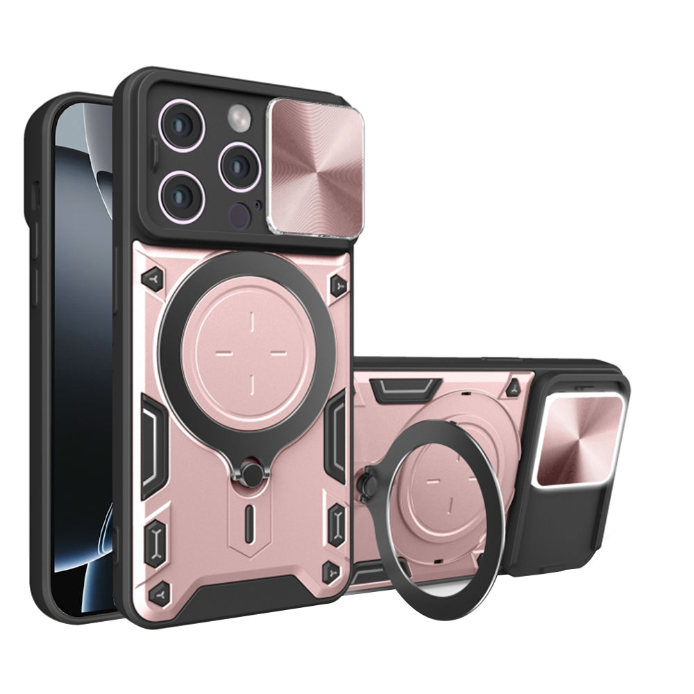 Maska za Apple iPhone 16 Pro, Techsuit, CamGuard Pro, Ružičasto zlatna