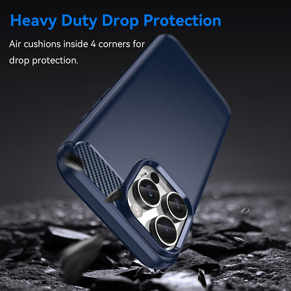 Maska za Apple iPhone 16 Pro, Techsuit, Karbon, Plava