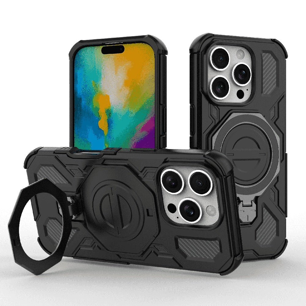 Maska za Apple iPhone 16 Pro, Techsuit, Carbon Shield Pro, Crna