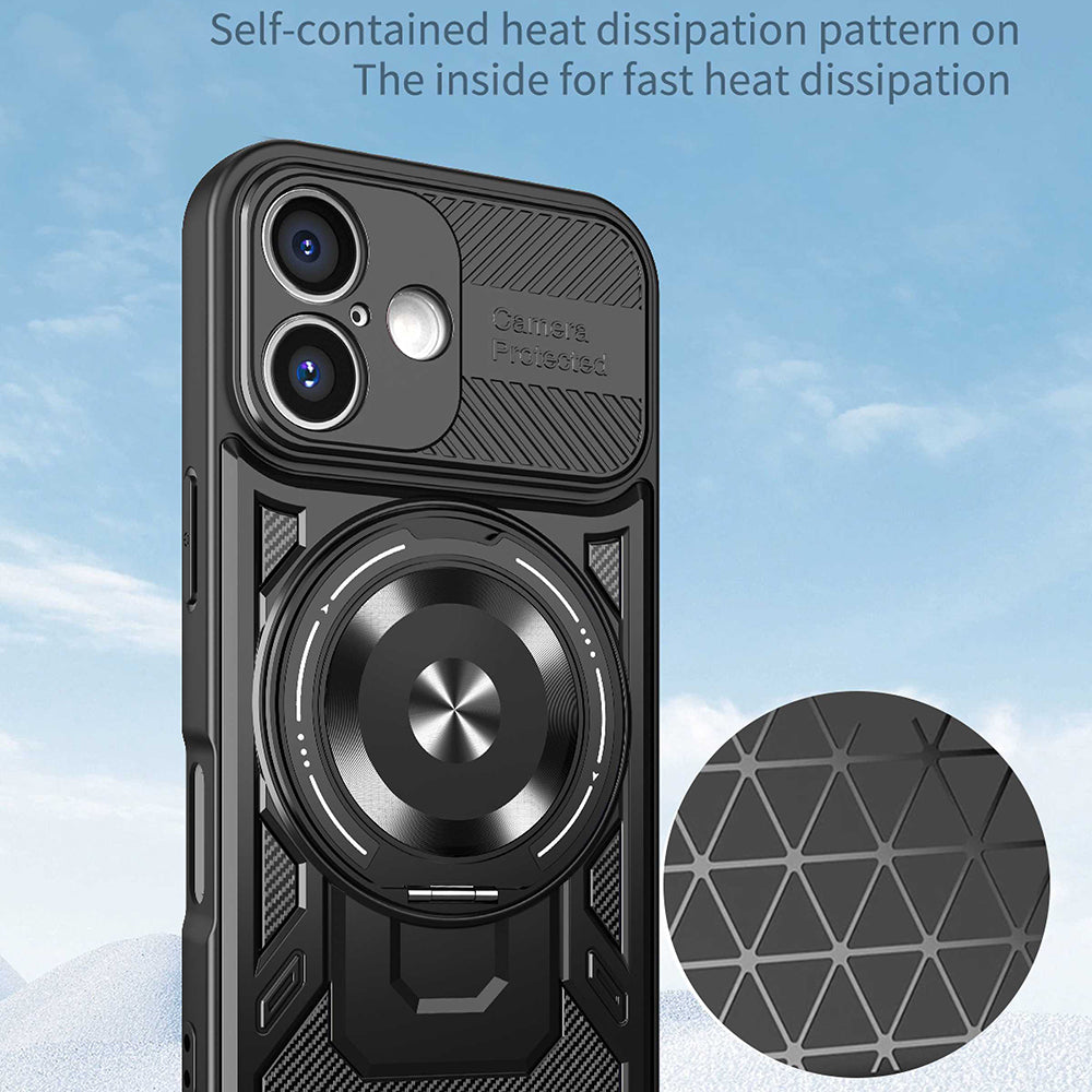 Maska za Apple iPhone 16, Techsuit, RuggedCam, Crna